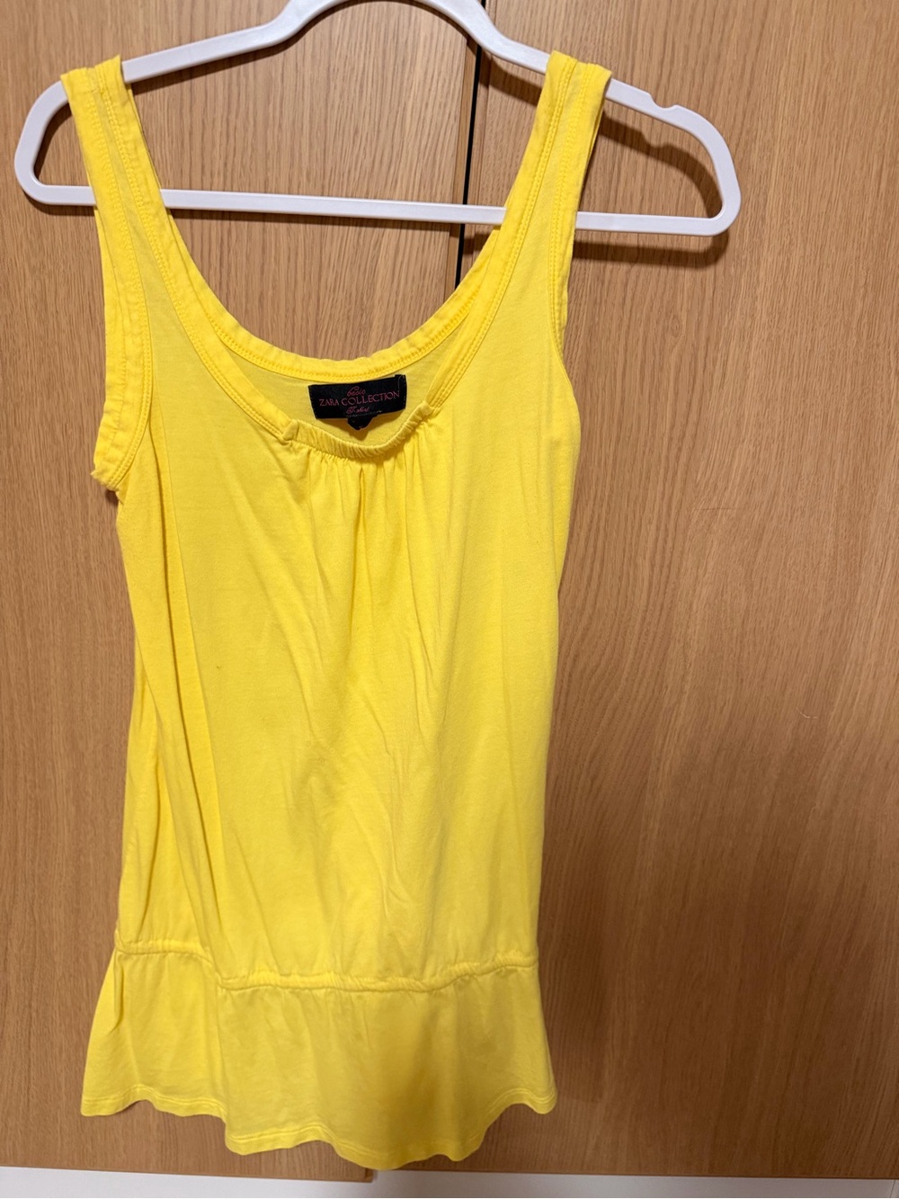 Zara Basic Collection Collection Sunny Yellow Tie-Side Ruffle Tank Top - Picture 2 of 6